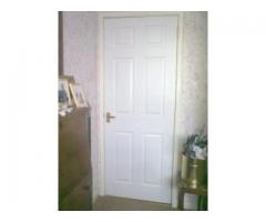 6 panel white primed interior door. Supplied and fitted - £55